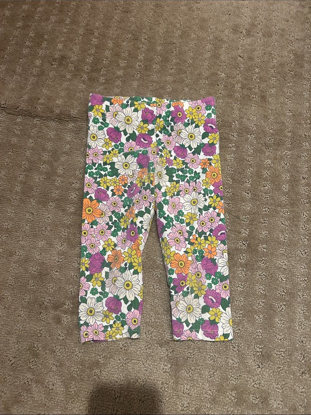 Mini Boden Floral Stretch Capri Leggings for Kids - Bright Multi Floral
